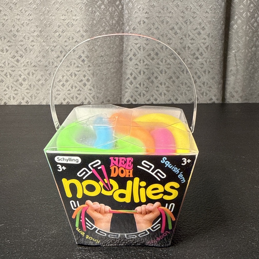 NeeDoh Noodlies Sensory Fidget Toy, RARE Nee Doh Stretchy Noodles 5 Colors USA